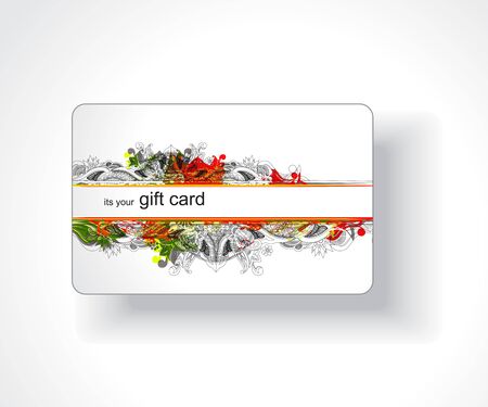Beautiful gift card, vector illustration. のイラスト素材