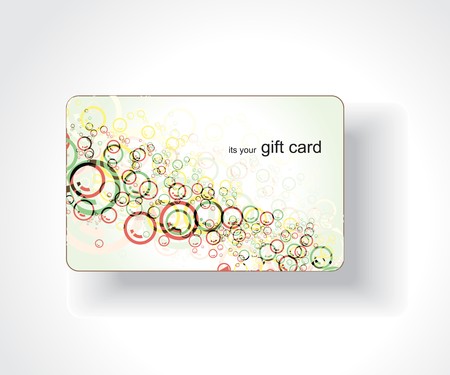 Beautiful gift card, vector illustration. のイラスト素材