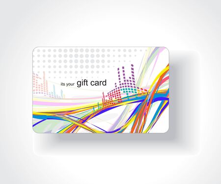 Beautiful gift card, vector illustration. のイラスト素材