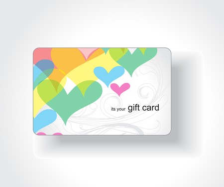 Beautiful gift card, vector illustration. のイラスト素材