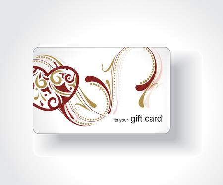 Beautiful gift card, vector illustration. のイラスト素材