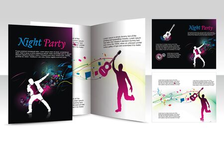 brochure design for night club, vector illustartion.のイラスト素材