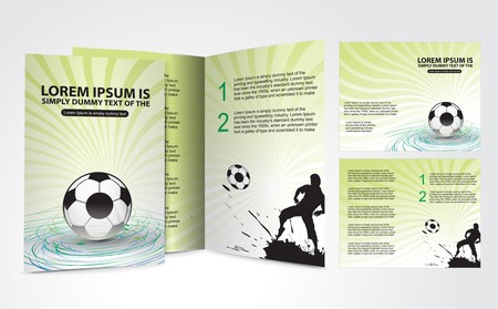 Football brochure design for champion cup and place for your text, vector illustration.のイラスト素材