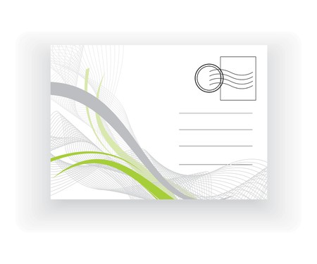 empty post card, isolated on illustration background, vector illustration のイラスト素材