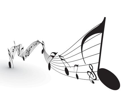 Music notes for design use, vector illustrationのイラスト素材