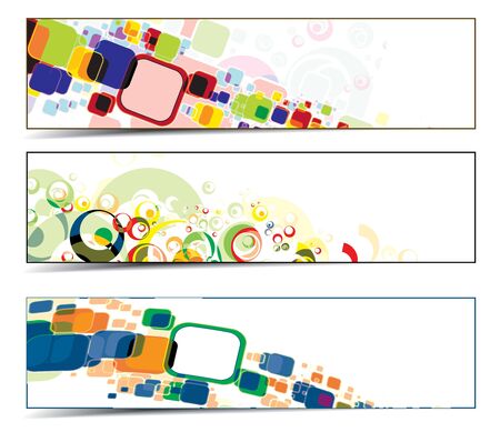Set of techno and colorful background banners. eps8のイラスト素材