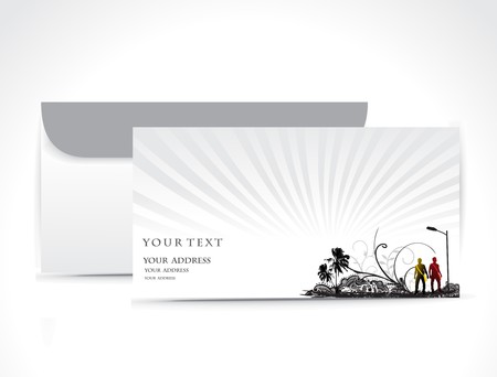 Paper envelope isolated on white background.のイラスト素材