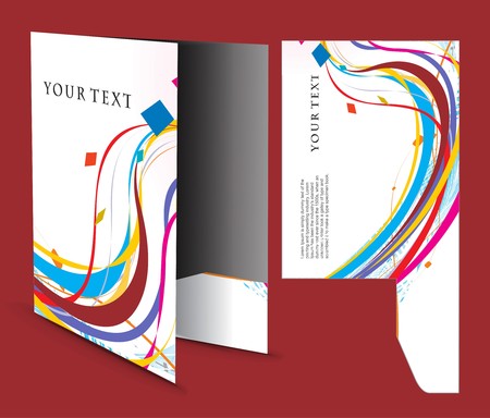 corporate folder with die cut design, best used for your project. のイラスト素材