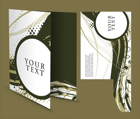 corporate folder with die cut design, best used for your project. のイラスト素材