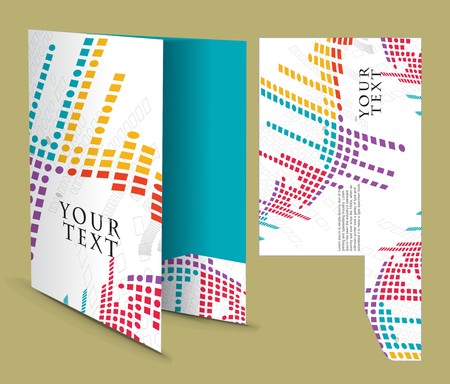 corporate folder with die cut design, best used for your project. のイラスト素材