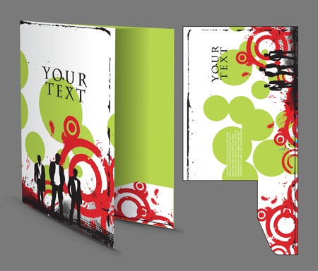 corporate folder with die cut design, best used for your project. のイラスト素材