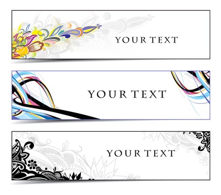 Abstract banners on different themes のイラスト素材