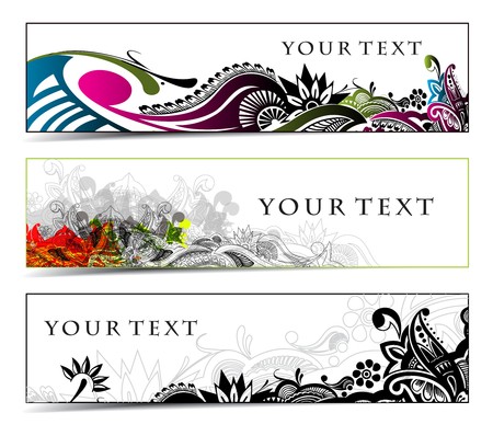 Abstract banners on different themes のイラスト素材