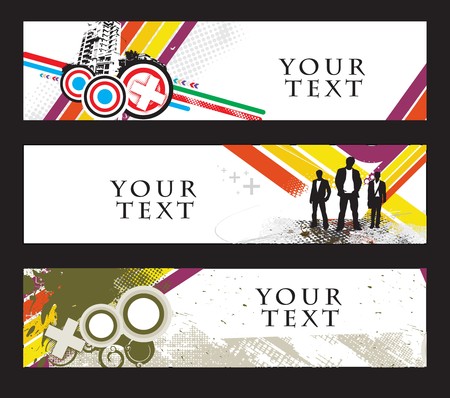 Abstract banners on different themes のイラスト素材