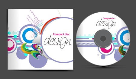 cd cover design template with copy space,  illustrationのイラスト素材