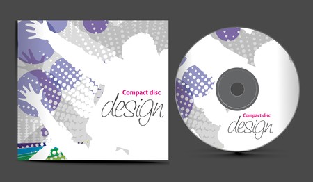 cd cover design template with copy space,  illustrationのイラスト素材