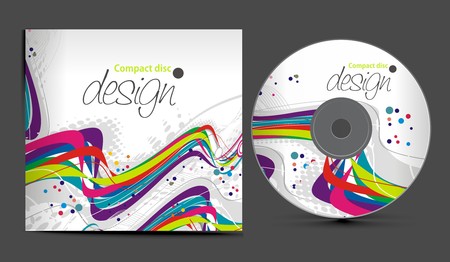  cd cover design template with copy space,  illustrationのイラスト素材