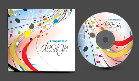  cd cover design template with copy space, illustrationのイラスト素材