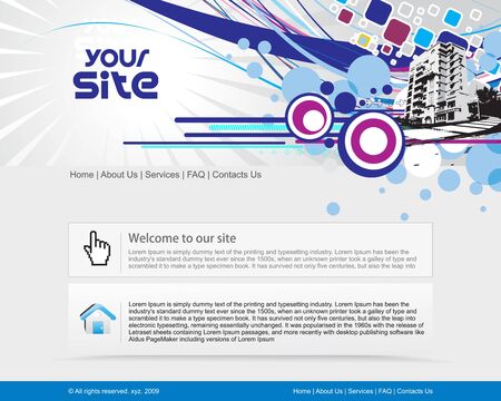 abstract business web site design template,  illustration. のイラスト素材