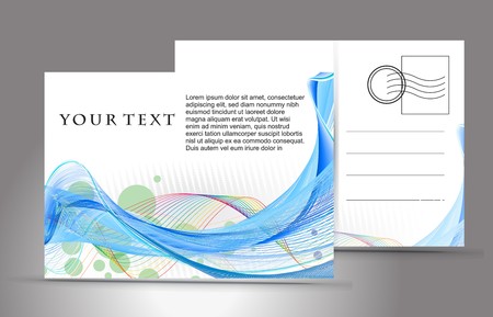 empty post card, isolated on illustration background,  illustration のイラスト素材