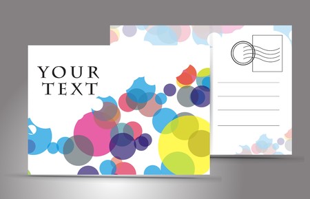 empty post card, isolated on illustration background,  illustration のイラスト素材