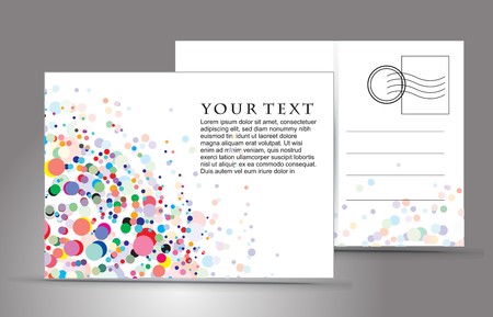 empty post card, isolated on illustration background,  illustration のイラスト素材