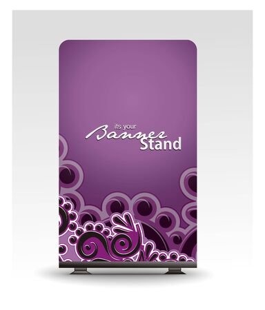 a roll up display with stand banner template designのイラスト素材