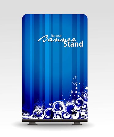 a roll up display with stand banner template designのイラスト素材