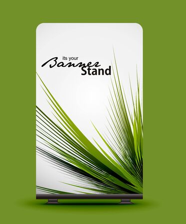 a roll up display with stand banner template designのイラスト素材