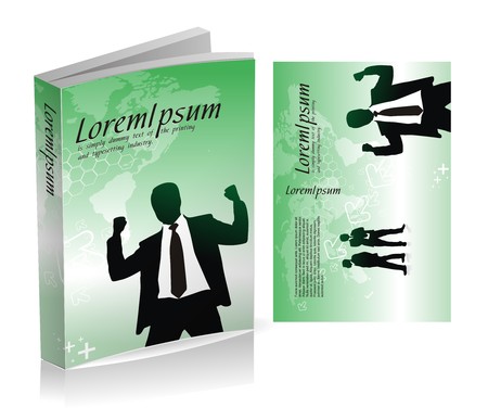 book cover design isolated over colorful backgroundのイラスト素材