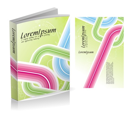book cover design isolated over colorful backgroundのイラスト素材
