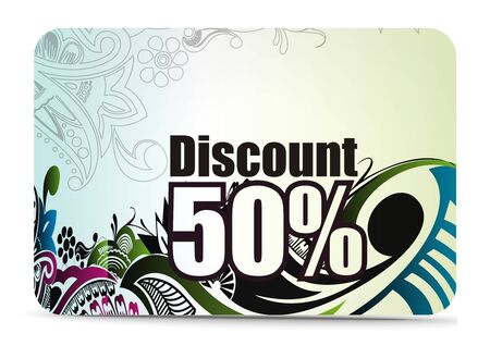 Discount card templatesのイラスト素材