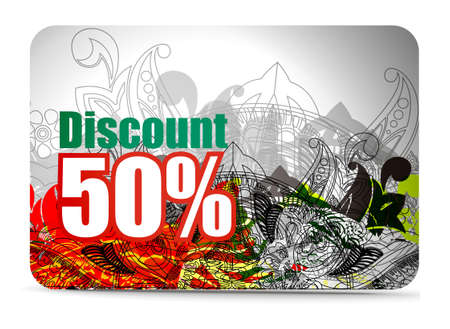Discount card templatesのイラスト素材