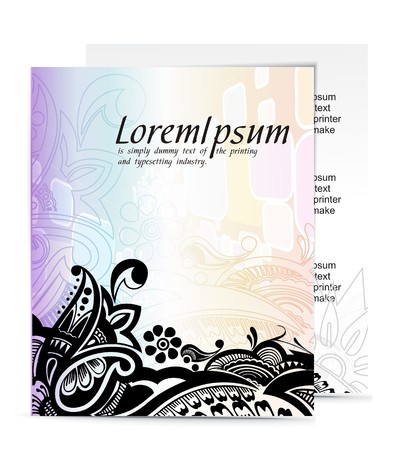 Template designs of menu with best used of your flayer projectのイラスト素材