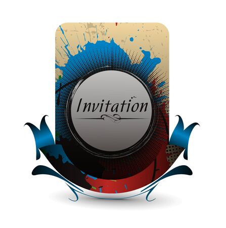 design for party invitation card, Just place your own texts and titles. のイラスト素材