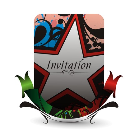 design for party invitation card, Just place your own texts and titles. のイラスト素材