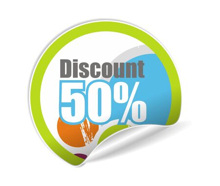 sale tag stickers with fresh design labels, illustration のイラスト素材