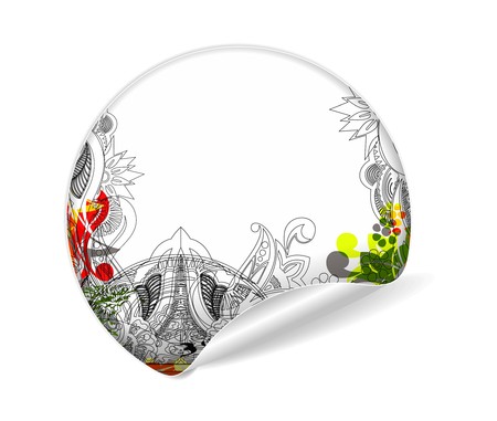 sale tag stickers with fresh design labels, illustration のイラスト素材