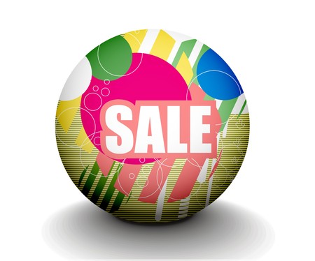 3d sphere sale design, design.のイラスト素材