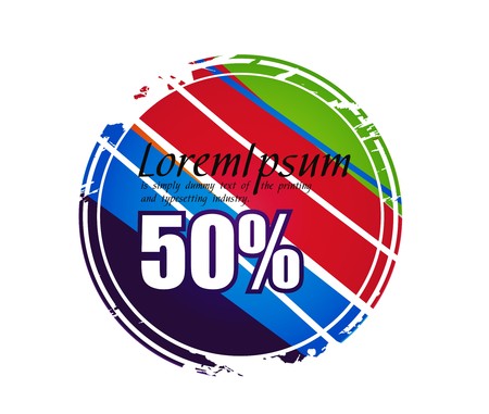 Grunge sale tag Isolated on white, illustration. のイラスト素材