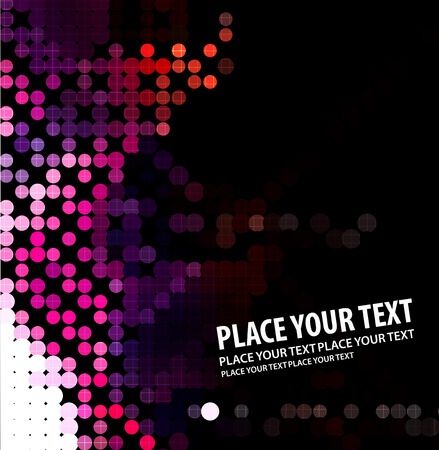 abstract background of blurred neon disco light dots pattern.のイラスト素材