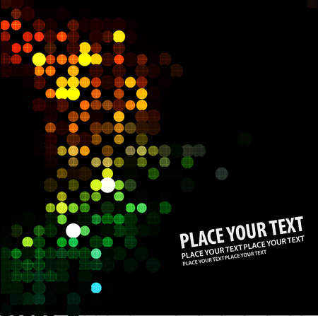 Abstract disco light dots pattern on dark   background.のイラスト素材