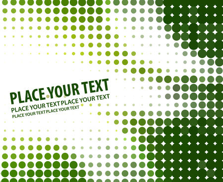 Green halftone background on the black   illustration.のイラスト素材