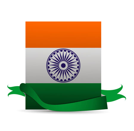 India flag with Event Original,  illustration のイラスト素材
