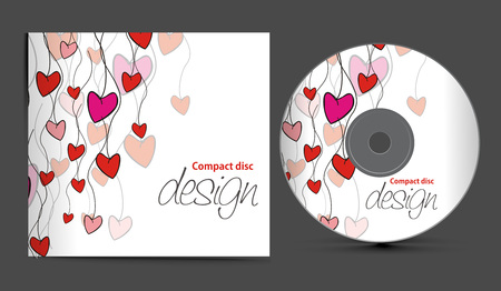  cd cover design template with copy space, illustration のイラスト素材