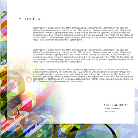 abstract business email template design,  illustration. のイラスト素材