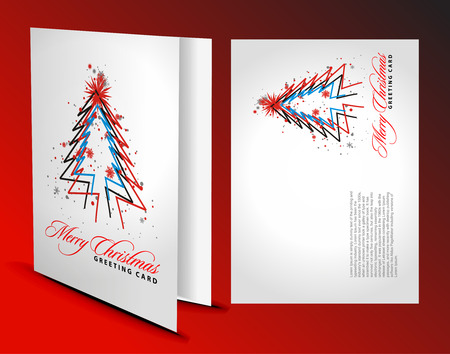 Christmas greeting card with presentation design.のイラスト素材