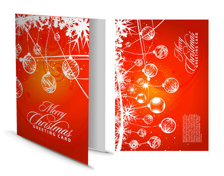 Christmas greeting card with presentation design.のイラスト素材