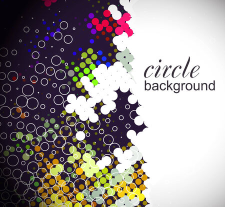 Retro rainbow circle pattern background, illustration のイラスト素材
