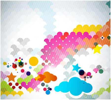 Abstract colorful circle background.  illustration.のイラスト素材